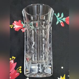 Mikasa Crystal English Garden Vase Heavy Quality EUC